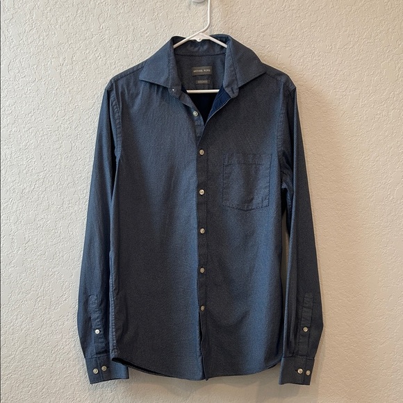 Michael Kors Dark Blue Button-Down Shirt - Picture 1 of 6